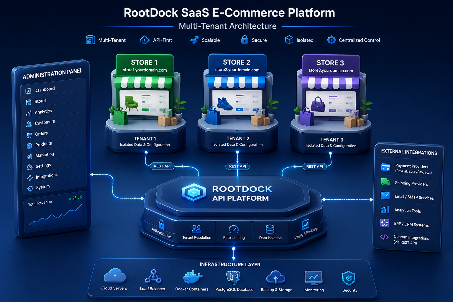 Multi-store dashboard view